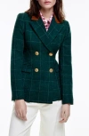 Smythe Windowpane Wool-blend Wedding Blazer In Forest Windowpane
