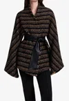 Smythe Belted Wrap Jacket In Black