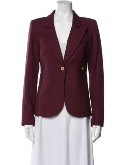 Pre-owned Smythe Wool Blazer In Burgundy