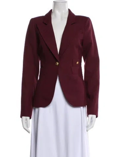 Pre-owned Smythe Wool Blazer In Burgundy