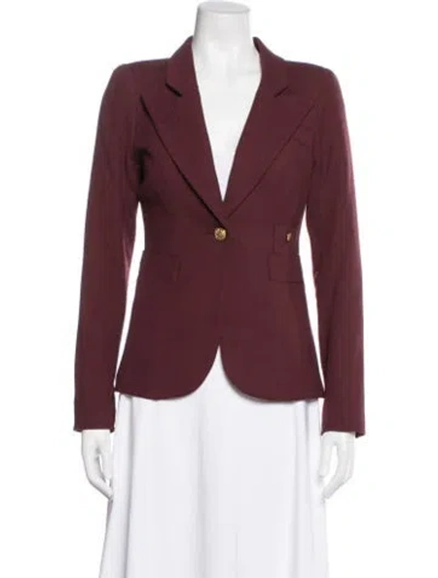 Pre-owned Smythe Wool Blazer In Burgundy