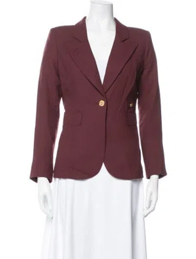 Pre-owned Smythe Wool Blazer In Burgundy