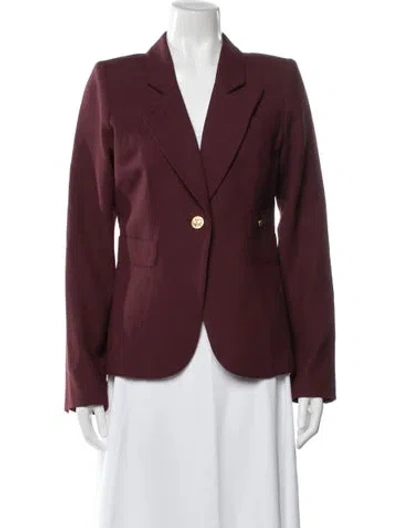 Pre-owned Smythe Wool Blazer W/ Tags In Burgundy
