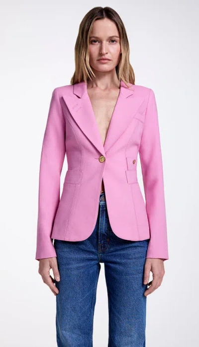 Smythe Wool Classic Duchess Blazer In Rethink Pink