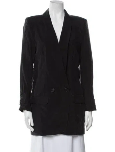 Pre-owned Smythe Wool Peacoat In Black