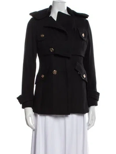 Pre-owned Smythe Wool Peacoat In Black