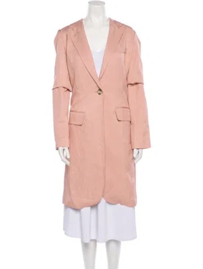 Pre-owned Smythe Wool Peacoat In Pink