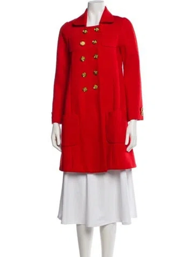Pre-owned Smythe Wool Peacoat In Red