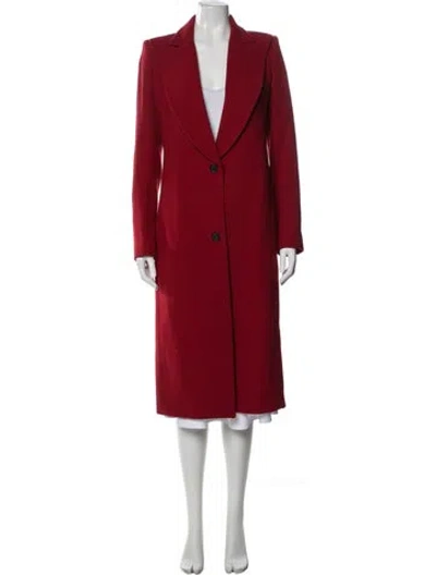 Pre-owned Smythe Wool Peacoat In Red