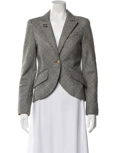 Pre-owned Smythe Wool Printed Blazer In Black