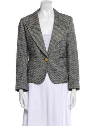 Pre-owned Smythe Wool Printed Blazer In Gray