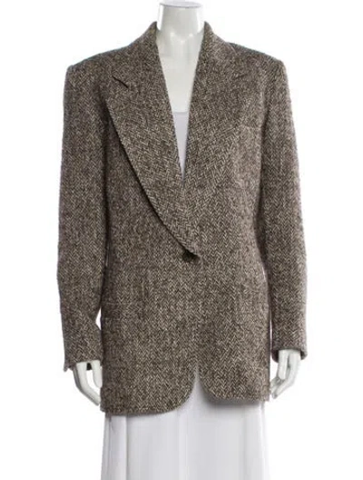 Pre-owned Smythe Wool Printed Peacoat In Multi