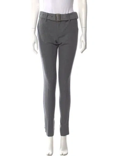 Pre-owned Smythe Wool Skinny Leg Pants In Gray