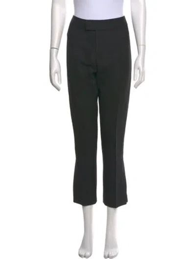 Pre-owned Smythe Wool Straight Leg Pants In Black