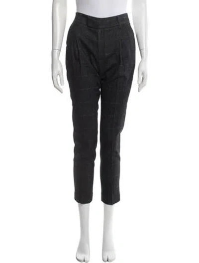 Pre-owned Smythe Wool Straight Leg Pants In Black