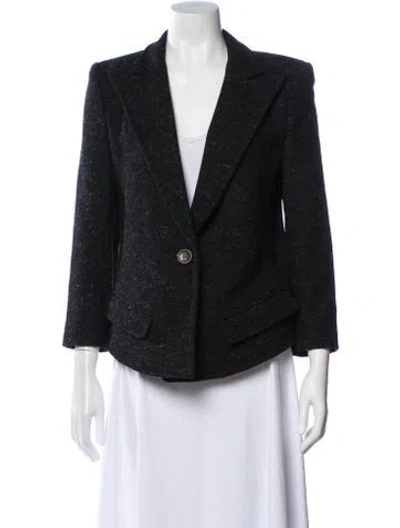 Pre-owned Smythe Wool Tweed Pattern Blazer In Gray