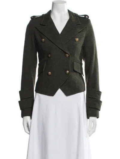 Pre-owned Smythe Wool Tweed Pattern Blazer In Green