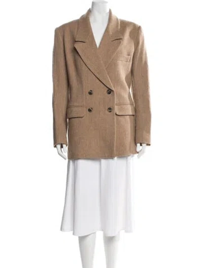 Pre-owned Smythe Wool Tweed Pattern Coat In Neutral