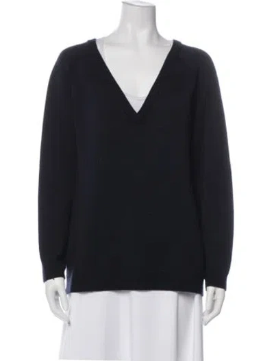 Pre-owned Smythe Wool V-neck Sweater In Blue
