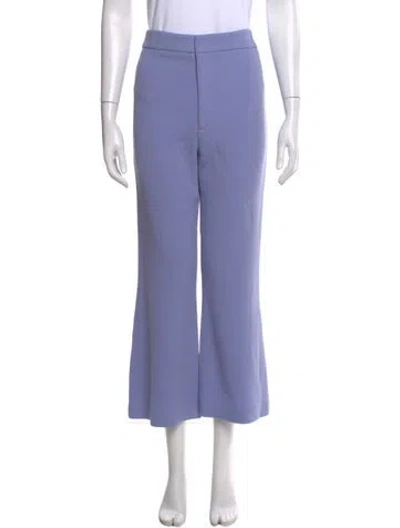 Pre-owned Smythe Wool Wide Leg Pants In Purple