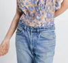 Smythe Yoda Blouse In Metallic Lavender Leopard In Multi