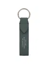Smythson 파나마 레더 키링 In Green