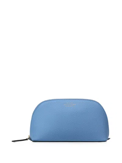 Smythson 파나마 메이크업 케이스 In Blue