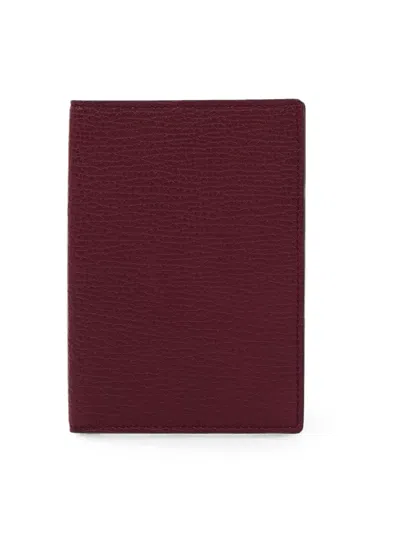 Smythson 러들로 레더 여권 케이스 In Burgundy