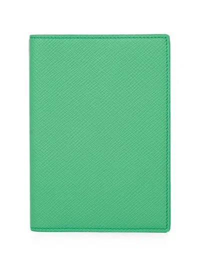 Smythson 2단 여권 케이스 In Green