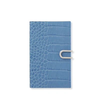 Smythson 2024-2025 Panama Weekly Agenda With Slide In Mara In Nile Blue