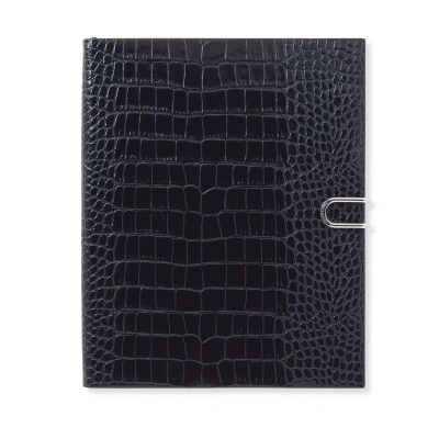 Smythson 2024-2025 Portobello Weekly Vertical Diary With Slide In Mara In Blue