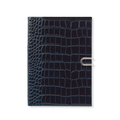 Smythson 2024-2025 Soho Weekly Agenda With Slide In Mara In Blue