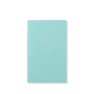 Smythson 2025-2026 Panama Weekly Diary With Pocket In Bright Aqua