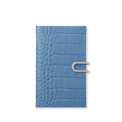 Smythson 2025-2026 Panama Weekly Diary With Slide In Mara In Nile Blue