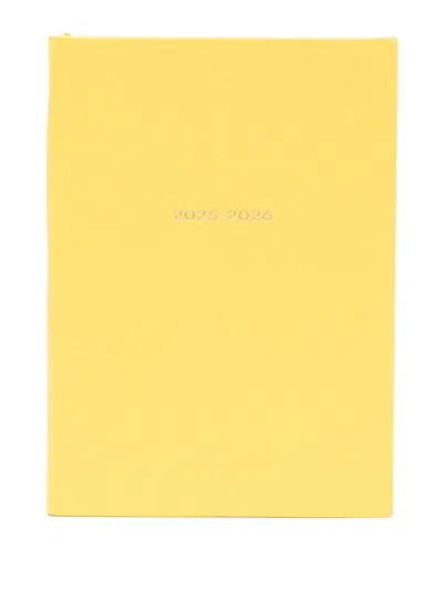 Smythson 2025-2026 Pastegrain Weekly Diary In Yellow