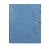 Smythson Portobello Notebook With Slide Closure In Mara In Nile Blue