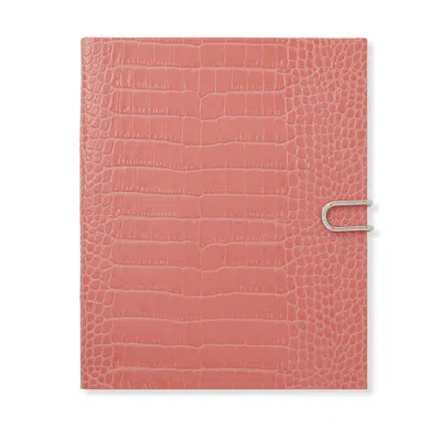Smythson 2025 Portobello Weekly Vertical Diary With Slide In Mara In Rose
