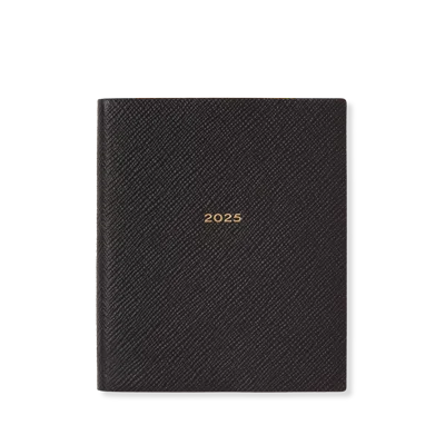 Smythson 2025 Premier Daily Fashion Diary In Panama In Black