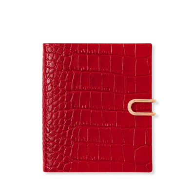 Smythson 2025 Premier Daily Fashion Diary With Slide In Mara In Red