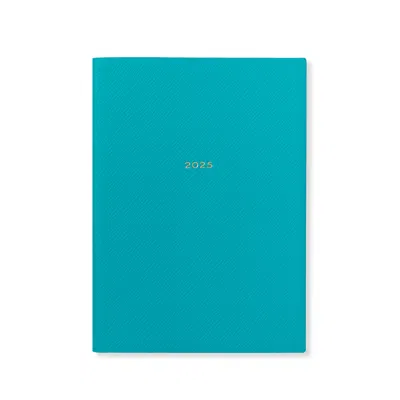 Smythson 2025 Soho Daily Agenda In Panama In Blue