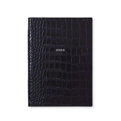 Smythson 2025 Soho Weekly Diary In Mara In Navy