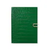 Smythson Soho Notebook With Slide Closure In Mara In Clover