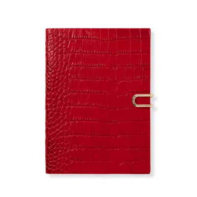 Smythson 2025 Soho Weekly Diary With Slide In Mara In Red