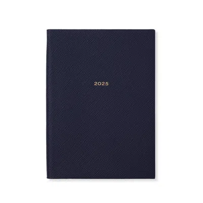 Smythson 2025 Soho Weekly Vertical Agenda In Panama In Navy