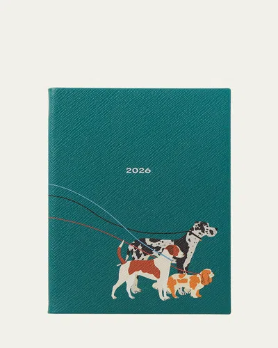 Smythson 2026 Dogs Soho Weekly Agenda With Pocket In Green
