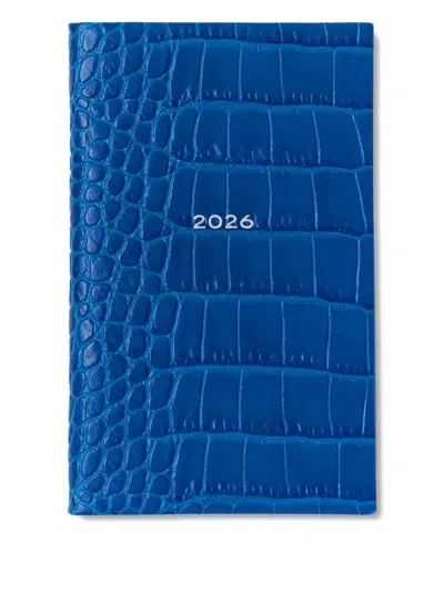 Smythson 2026 Panama Weekly Diary (9cm X 14cm) In Blue