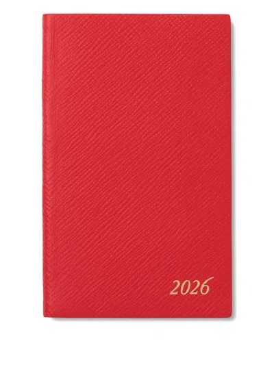 Smythson 2026 Panama Weekly Diary In Red