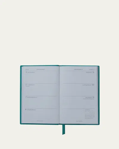 Smythson 2026 Soho Weekly Agenda With Pocket In Green