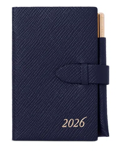 Smythson 2026 Wafer Weekly Diary In Blue