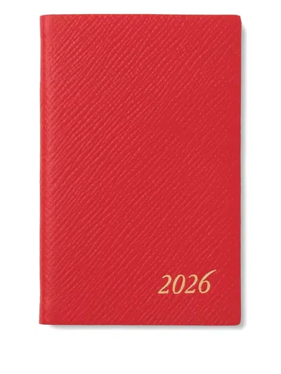 Smythson 2026 Wafer Weekly Diary In Red